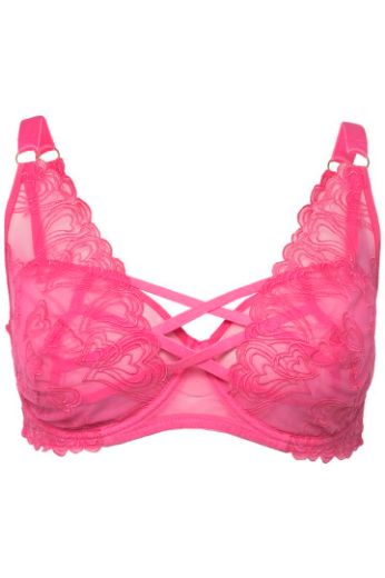 Plus size veliki brojevi Grudnjak motiv srca za punije