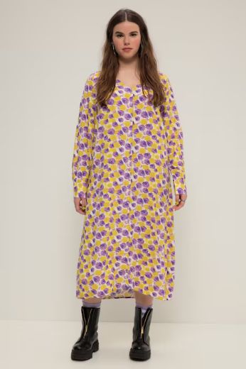 Plus size veliki brojevi Haljina maxi A kroja na kopčanje za punije