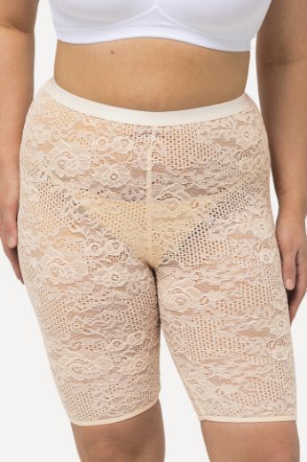 Plus size veliki brojevi Tajice biciklističke mrežaste od čipke za punije