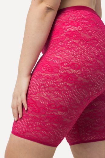 Plus size veliki brojevi Tajice biciklističke mrežaste od čipke za punije