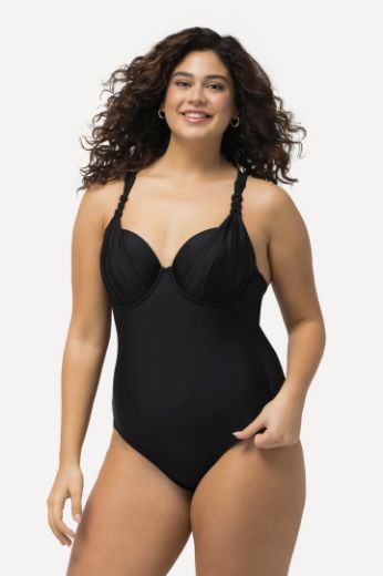 Plus size veliki brojevi Kupaći kostim jednodijelni s lagano podstavljenim košaricama za punije