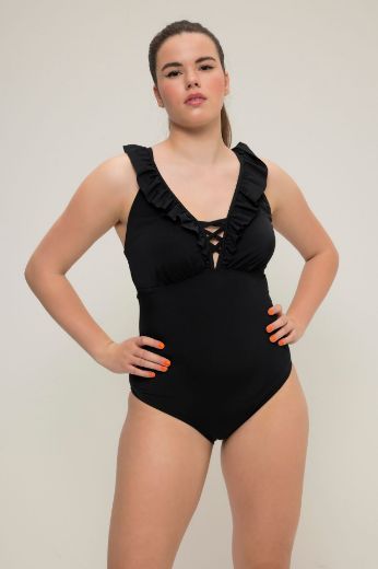 Plus size veliki brojevi Kupaći kostim jednodijelni s volanima za punije