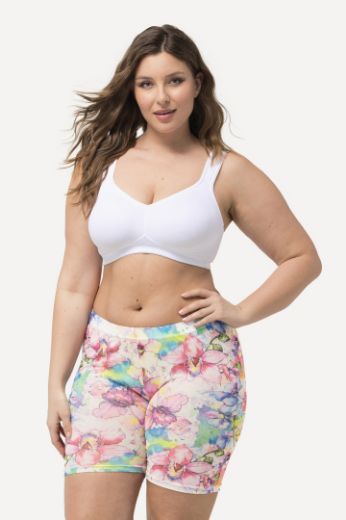Plus size veliki brojevi Tajice biciklističke cvjetnog printa za punije