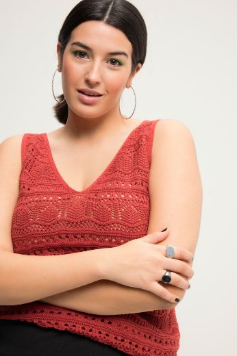Plus size veliki brojevi Majica bez rukava pletena za punije