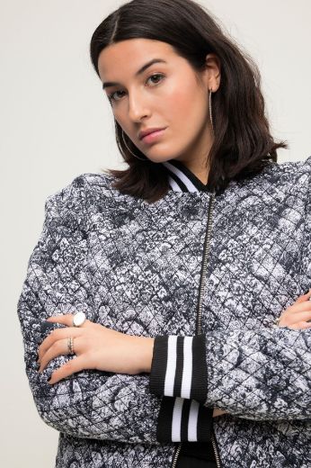 Plus size veliki brojevi Jakna kraćeg kroja s printom za punije