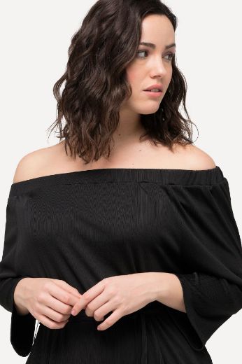 Plus size veliki brojevi Haljina s izrezom 3/4 rukava za punije