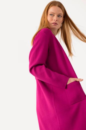 Plus size veliki brojevi Kardigan dugi model s džepovima za punije