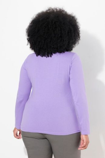 Plus size veliki brojevi Majica dugih rukava V ovratnika za punije
