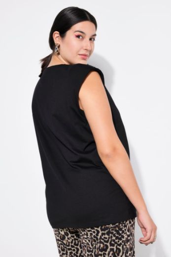 Plus size veliki brojevi Majica bez rukava s ukrasnim dodacima za punije
