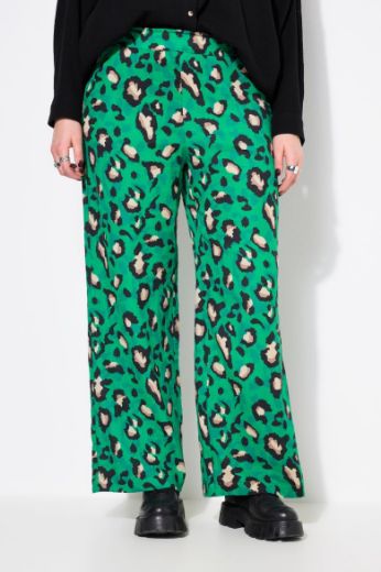 Plus size veliki brojevi Hlače od muslina s leopard uzorkom za punije