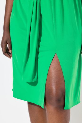 Plus size veliki brojevi Haljina svečana midi V ovratnika za punije