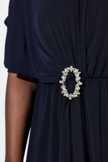 Plus size veliki brojevi Haljina svečana midi V ovratnika za punije