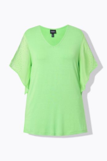 Plus size veliki brojevi Bluza svečana s ukrasima na rukavima za punije