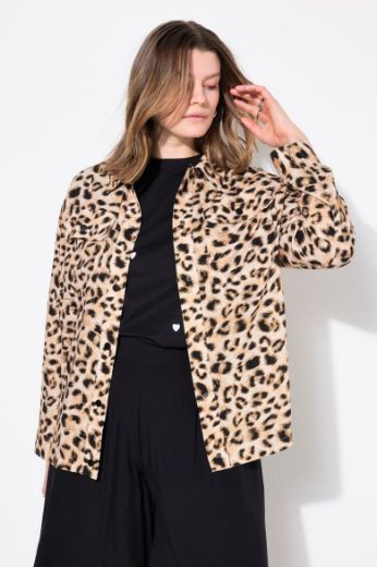 Plus size veliki brojevi Košulja dugih rukava s leopard uzorkom za punije