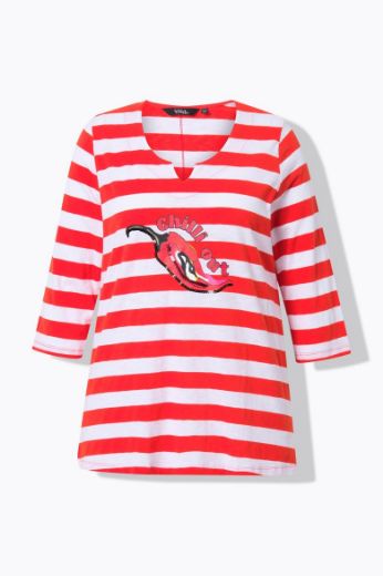 Plus size veliki brojevi Majica 3/4 rukava V ovratnika za punije