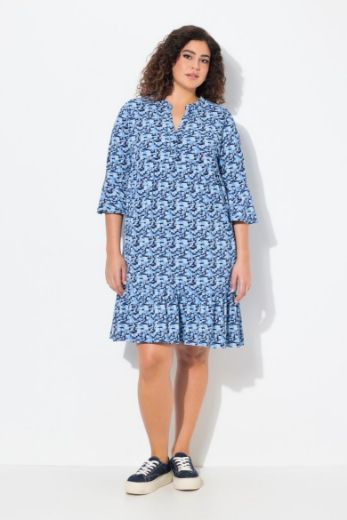 Plus size veliki brojevi Haljina 3/4 rukava A kroja za punije
