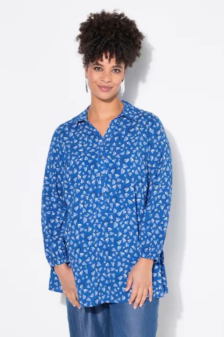 Plus size veliki brojevi Bluza A-kroja s uzorkom srca za punije