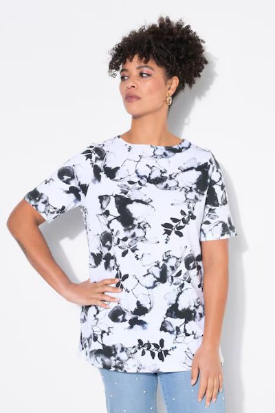 Veliki brojevi Majica cvjetni print moda za punije
