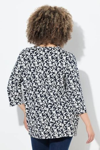 Plus size veliki brojevi Majica s 3/4 rukavima A kroja cvjetnog printa za punije