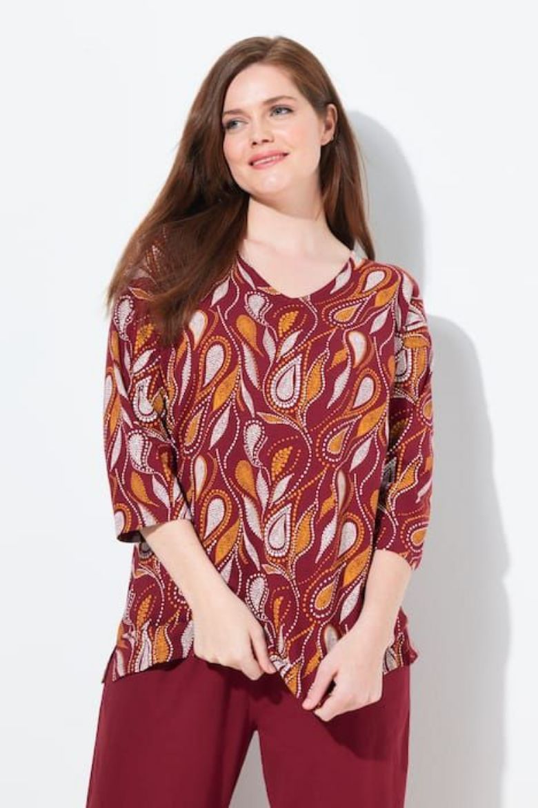 Plus size veliki brojevi Pidžama gornji dio 3/4 rukava za punije