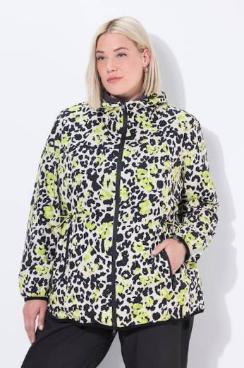 Plus size veliki brojevi Jakna lagana za kišu s leopard printom za punije