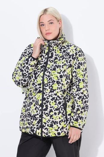 Plus size veliki brojevi Jakna lagana za kišu s leopard printom za punije