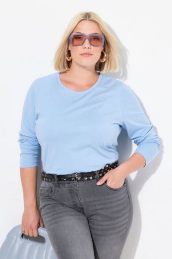 Plus size veliki brojevi Majica dugi rukavi okrugli izrez za punije