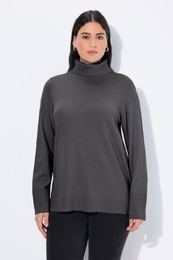 Plus size veliki brojevi Pulover s rol ovratnikom za punije