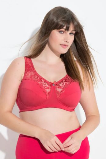 Plus size veliki brojevi Grudnjak sa širim naramenicama s dodatkom ukrasne čipke za punije