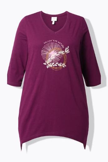 Plus size veliki brojevi Majica 3/4 rukava dužeg kroja za punije