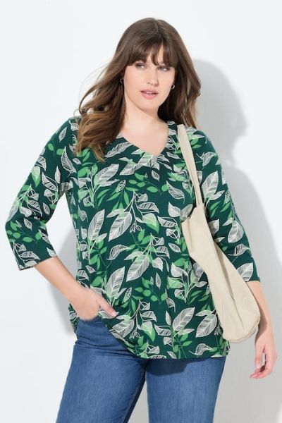 Veliki brojevi Majica 3/4 rukava moda za punije