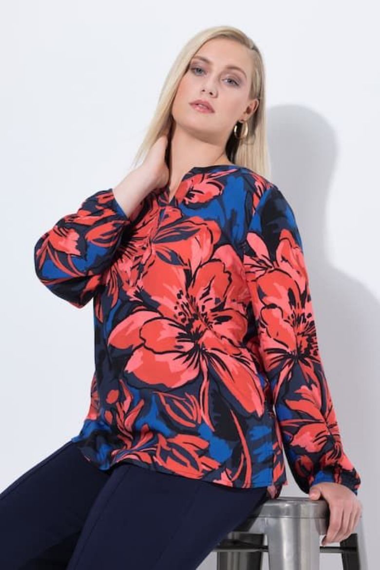 Plus size veliki brojevi Tunika dugih rukava A kroja za punije