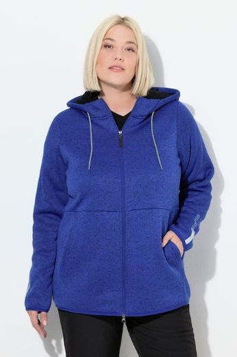 Plus size veliki brojevi Majica s patentnim zatvaračem i kapuljačom za punije