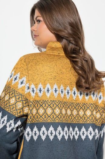 Plus size veliki brojevi Majica dugih rukava povišenog ovratnika za punije
