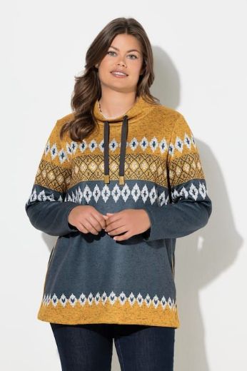 Plus size veliki brojevi Majica dugih rukava povišenog ovratnika za punije