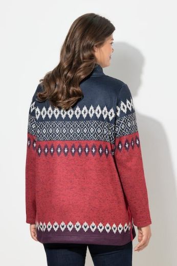 Plus size veliki brojevi Majica dugih rukava povišenog ovratnika za punije