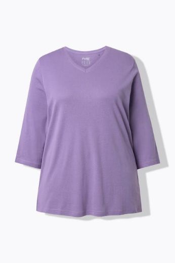 Plus size veliki brojevi Majica V ovratnika 3/4 rukava za punije