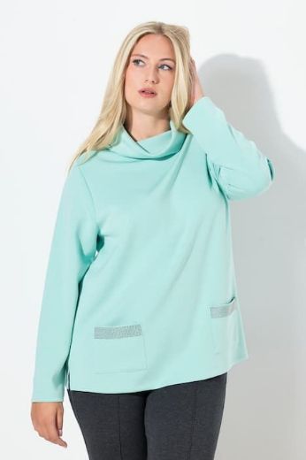 Plus size veliki brojevi Majica dugih rukava s ukrasnim džepovima za punije