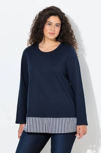 Plus size veliki brojevi Majica dugih rukava okruglog ovratnika za punije