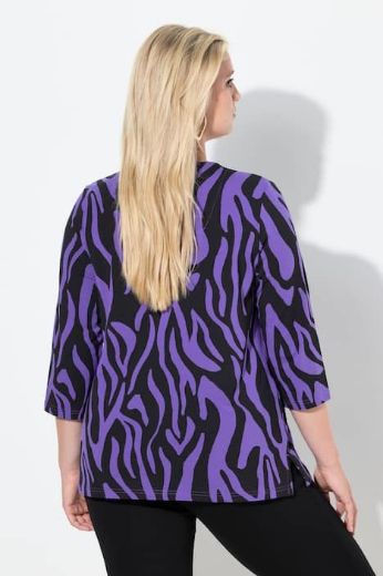 Plus size veliki brojevi Majica 3/4 rukava V ovratnika za punije