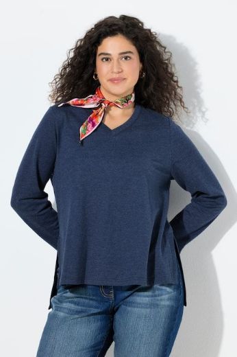 Plus size veliki brojevi Majica dugih rukava V ovratnika za punije
