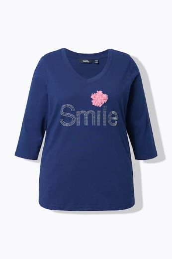 Plus size veliki brojevi Majica 3/4 rukava V ovratnika za punije