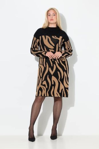 Plus size veliki brojevi Haljina midi dugih rukava za punije