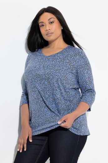 Plus size veliki brojevi Majica 3/4 rukava A kroja za punije