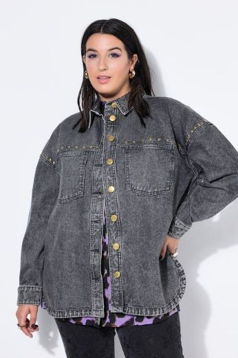Plus size veliki brojevi Košulja traper šireg kroja za punije