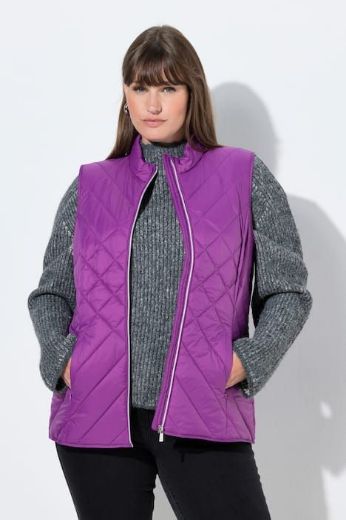 Plus size veliki brojevi Prsluk prošiveni povišenog ovratnika za punije