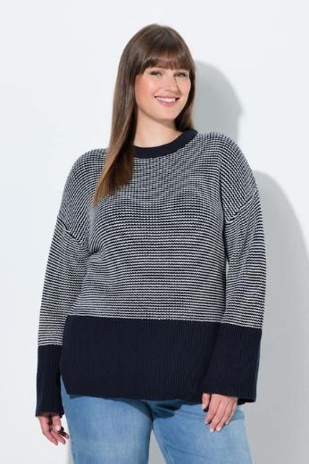 Plus size veliki brojevi Pulover dugih rukava okruglog ovratnika za punije