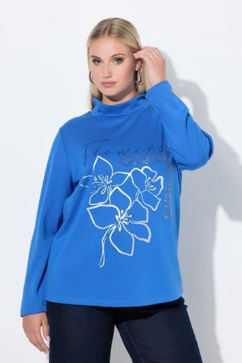 Plus size veliki brojevi Majica dugih rukava povišenog ovratnika za punije