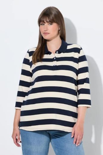 Plus size veliki brojevi Majica Polo 3/4 rukava za punije
