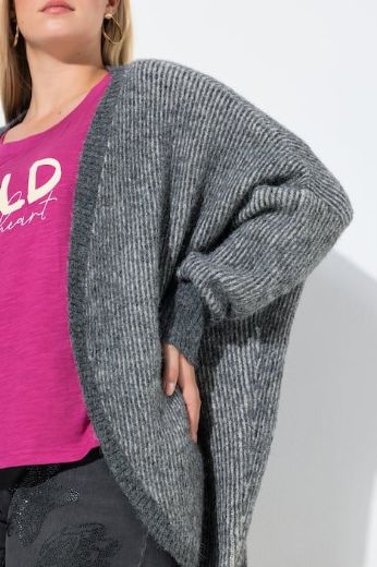 Plus size veliki brojevi Kardigan dugih rukava otvorenog kroja za punije